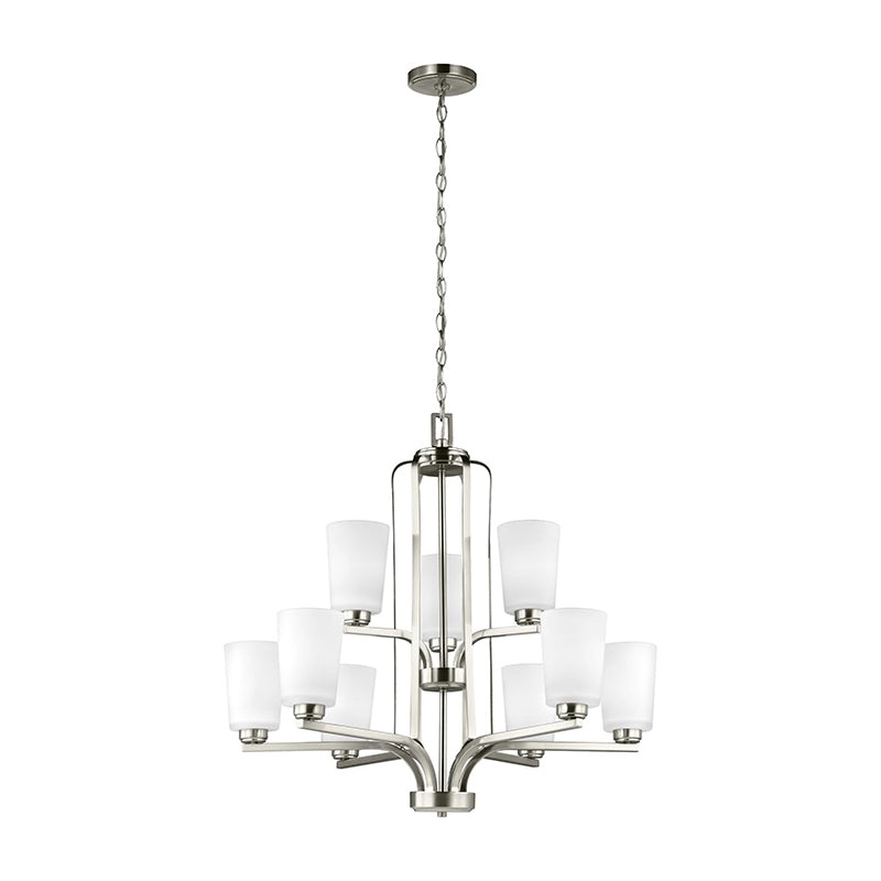Generation 3128909EN3 Franport 9-lt 30″ LED Chandelier