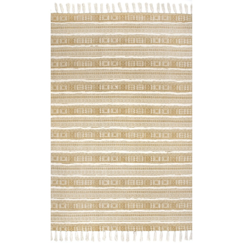 Greek Frieze Stripes Rug | Beige