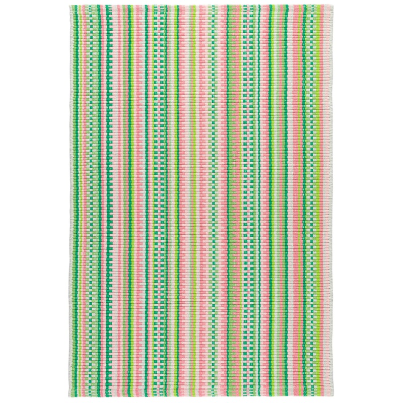 Hannah Handwoven Cotton Rug | Watermelon