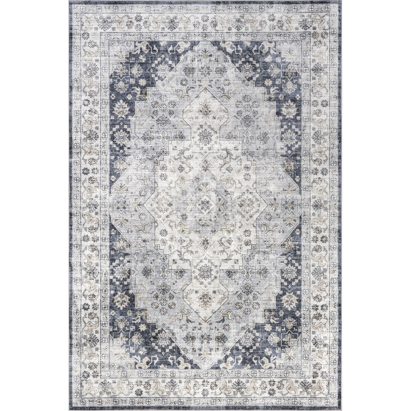 Odette Spill Proof Washable Rug | Blue Grey
