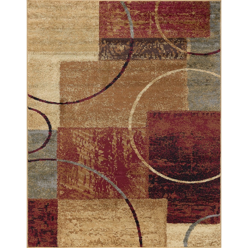 Tayse Abstract Area Rug ELG54-Tacoma Contemporary Cut Pile Indoor Polypropylene