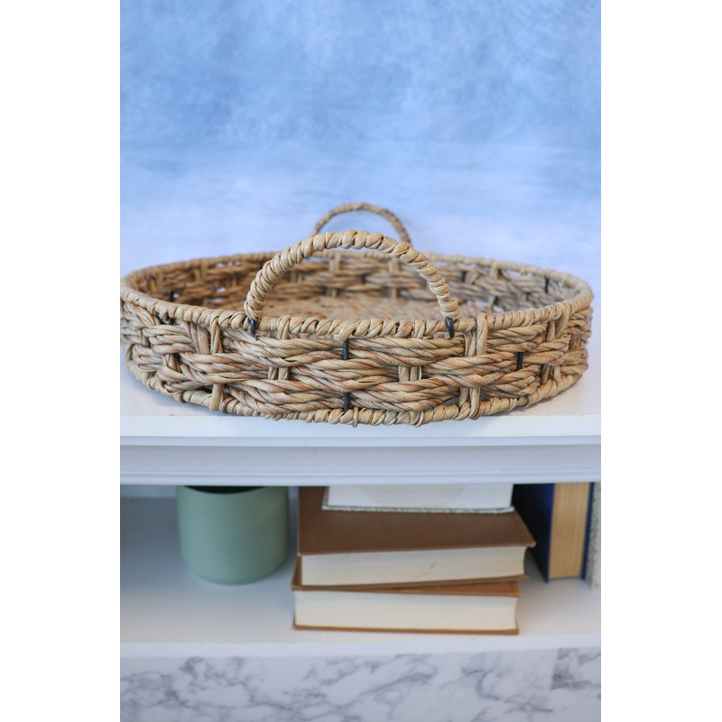 Woven Polyrattan Round Tray