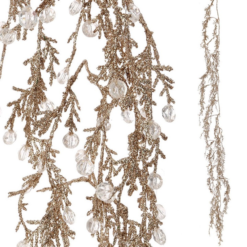 6′ Glittered Ice Garland