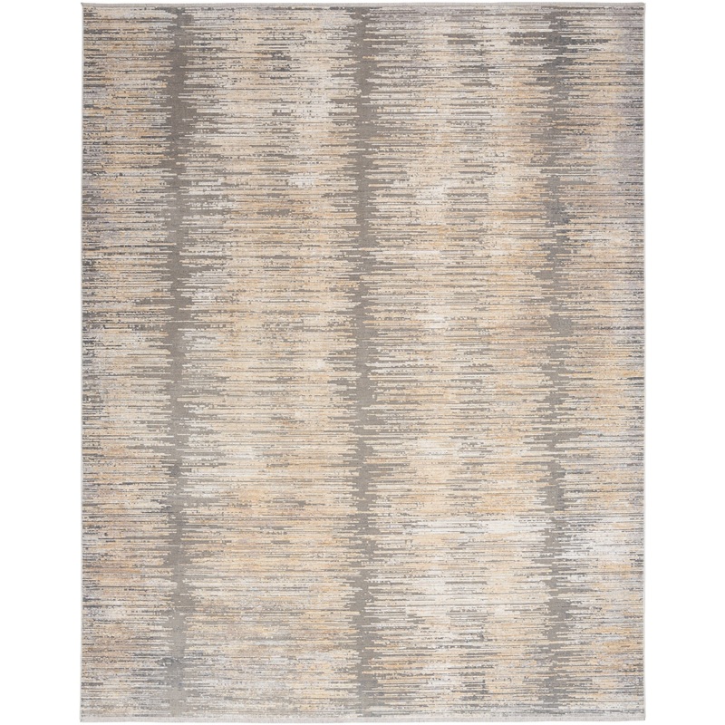 Nourison Abstract Hues 5’3″ x 7’6″ Grey Gold Modern Indoor Rug