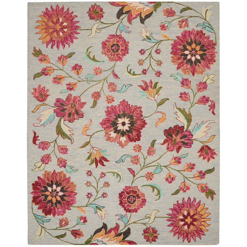 Nourison Home Bahari BAH04 Farmhouse Floral Indoor Area Rug