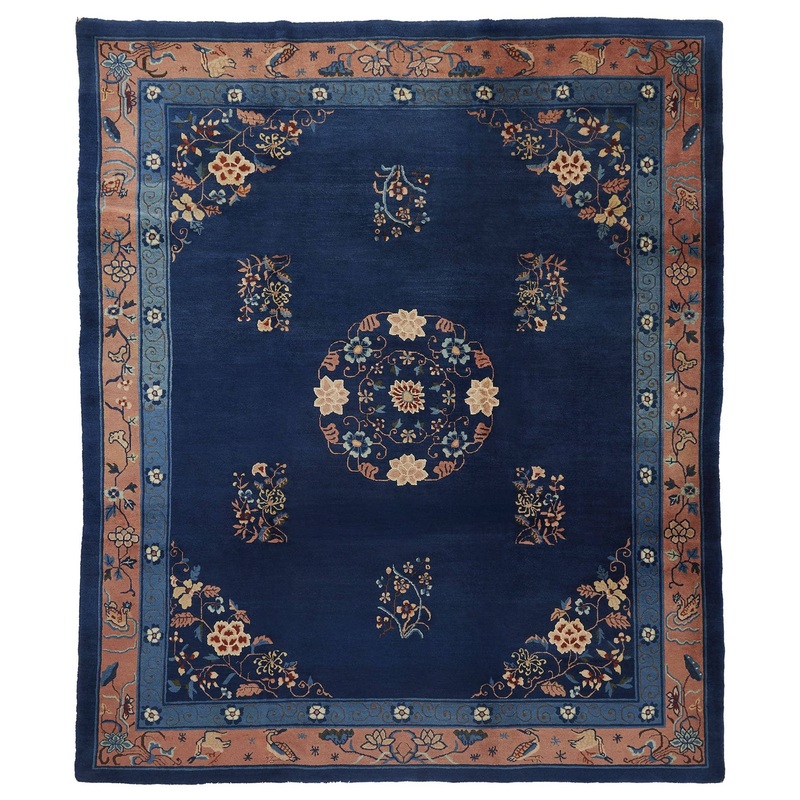 ANTIQUE BLUE PEKING CHINESE  8’1″ X 9’6″