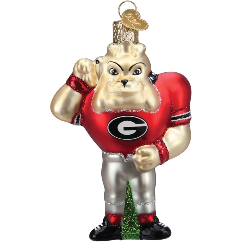 Old World Christmas Blown Glass Christmas Ornament, University of Georgia, Hairy Dawg Mascot