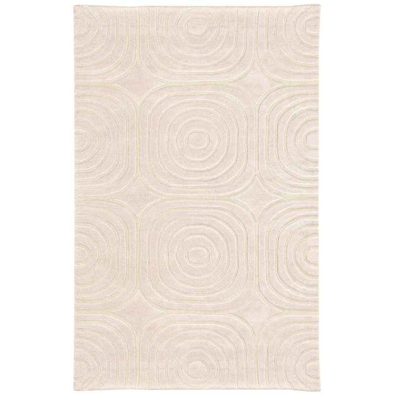 Optic Pink Ivory Transitional Geometric Indoor Rug