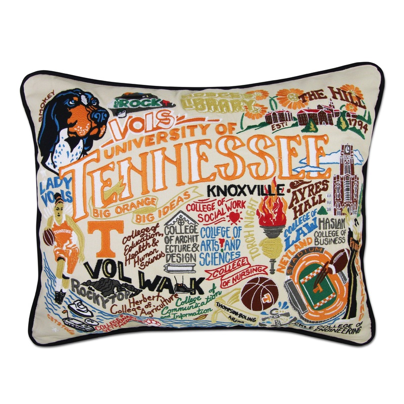 Tennessee, University of Collegiate Embroidered Pillow