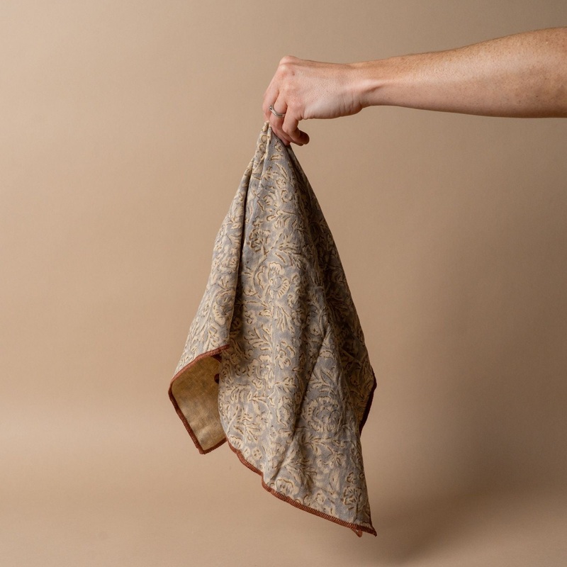 Vintage Style Block Print Napkin