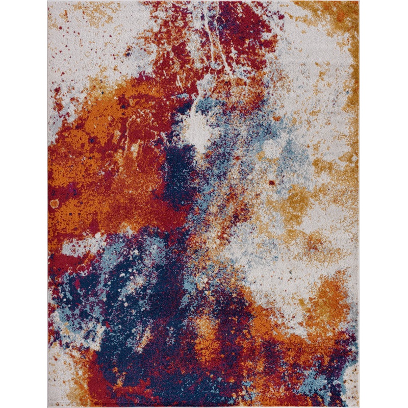 Tayse Abstract Area Rug DIA16-Carter Contemporary Cut Pile Indoor Polypropylene