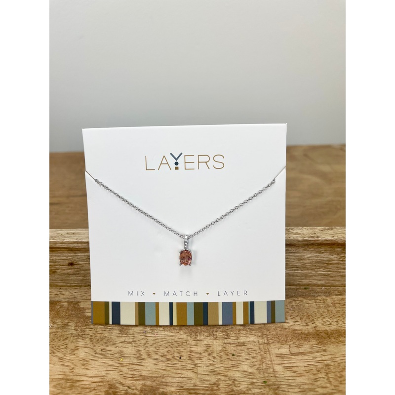 Vintage Rose Drop Layers Necklace
