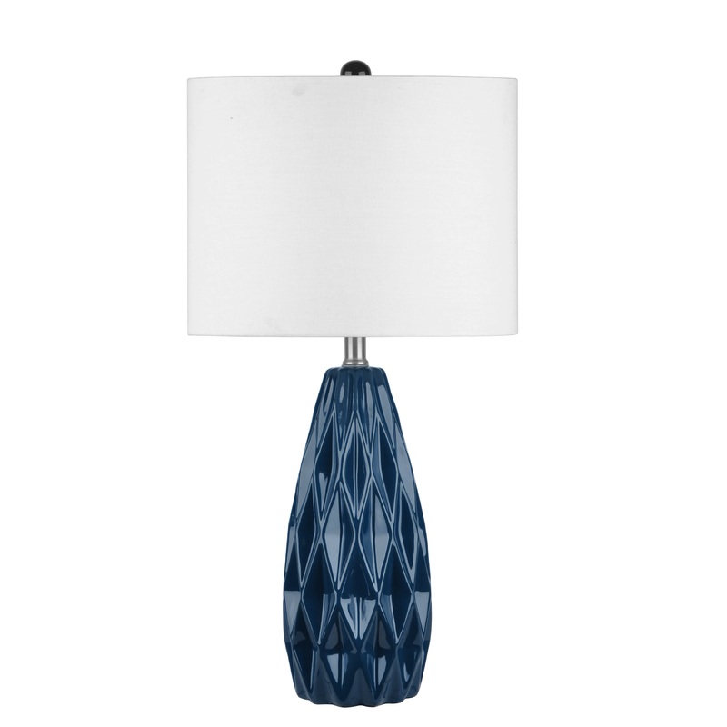 25-Inch Taylor Ceramic Table Lamp | Navy