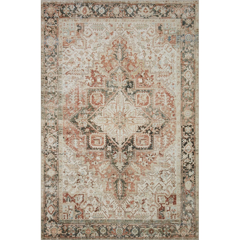 Magnolia Home by Joanna Gaines x Loloi Lenna Rug | Rust / Charcoal