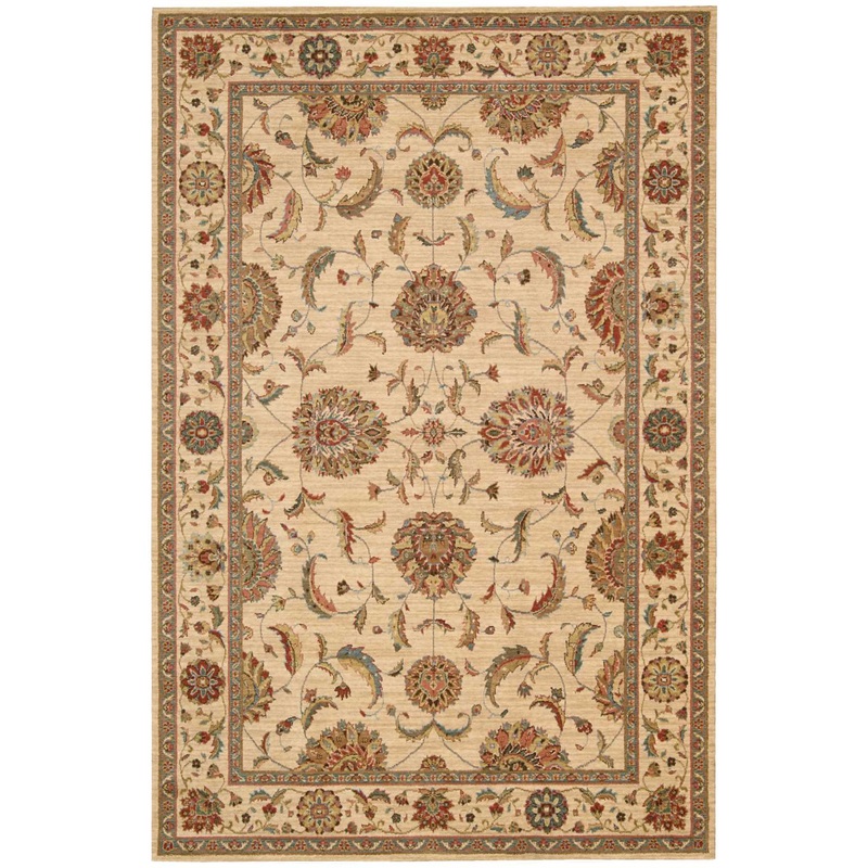 Nourison Living Treasures 5’6″ x 8’3″ Ivory Traditional Indoor Rug