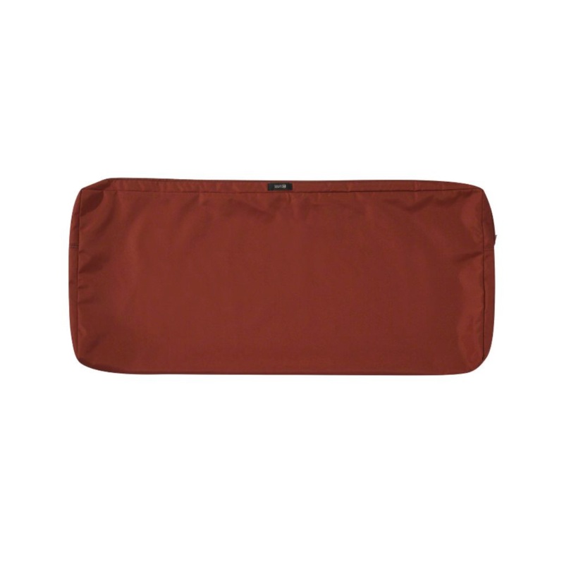 48″ x 18″ x 3″ Ravenna Water-Resistant Patio Bench/Settee Cushion Slip Cover Spice