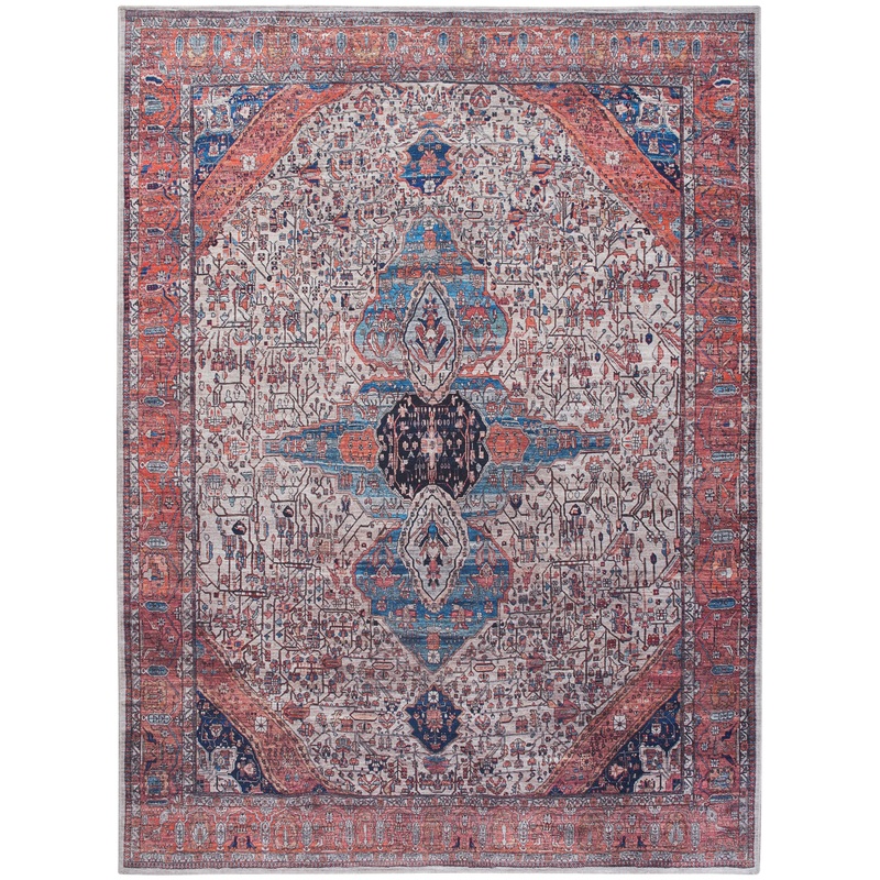 Nourison Grand Washables 7’10” x 9’10” Ivory Brick Vintage Indoor Rug