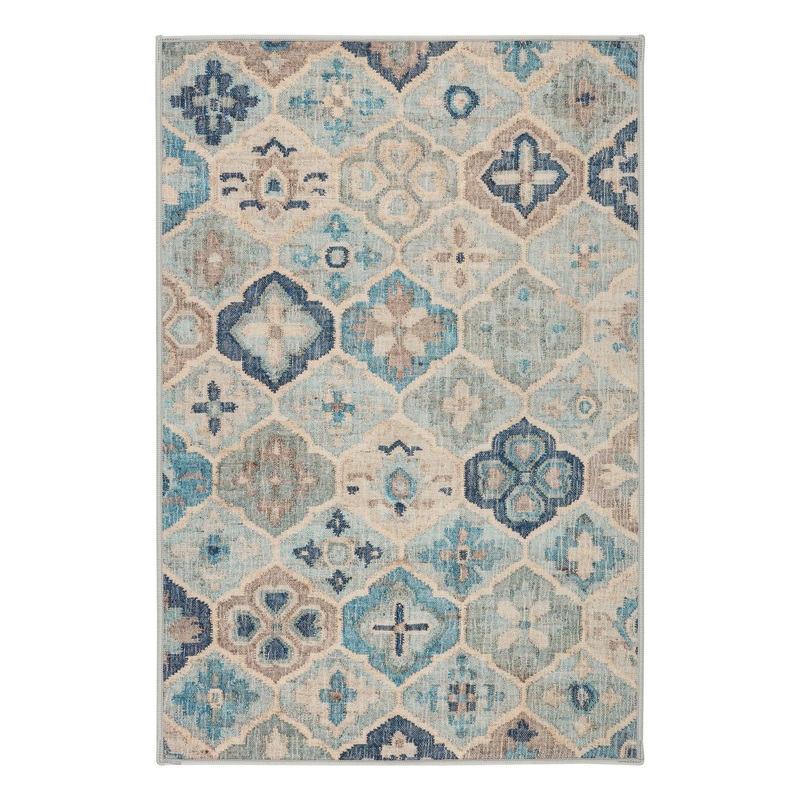Pali Machine Washable Rug | Blue