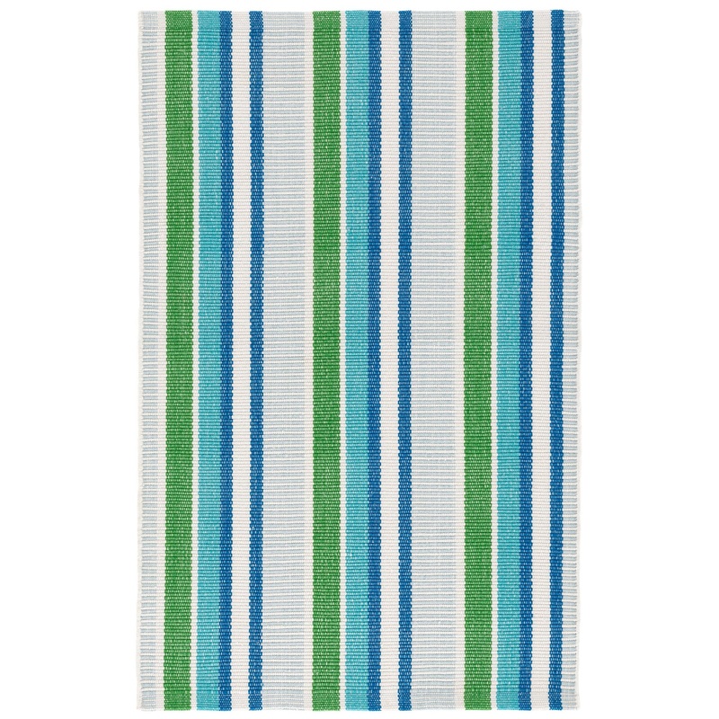 Always Greener Handwoven Indoor/Outdoor Rug | Cobalt/Green
