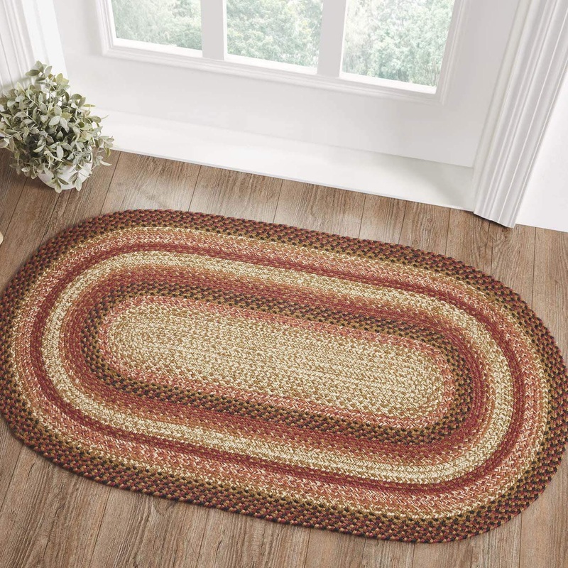 Ginger Spice Jute Rug Oval w/ Pad 27×48