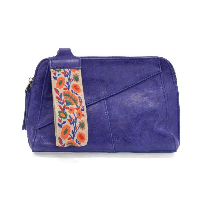 Cobalt Gigi Crossbody with Woven Wrist Strap