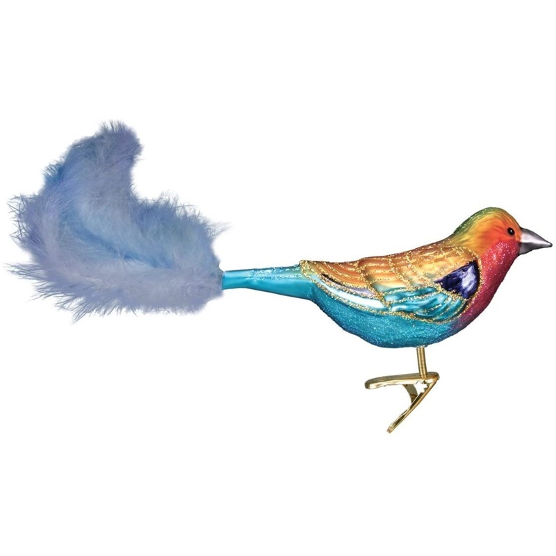 Old World Christmas Glass Blown Ornament Lilac-breasted Roller 7.75″