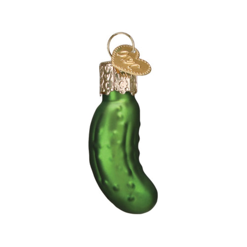 Old World Christmas Mini Pickle Blown Glass Holiday Ornament For Tree