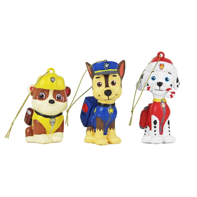 Kurt S Adler Paw Patrol Christmas Tree Ornaments, Assorted Dog Costume Styles (Pack of 3)
