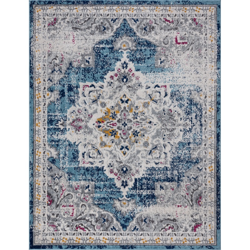 Tayse Medallion Area Rug DIA18-Kaitlyn Traditional Cut Pile Indoor Polypropylene