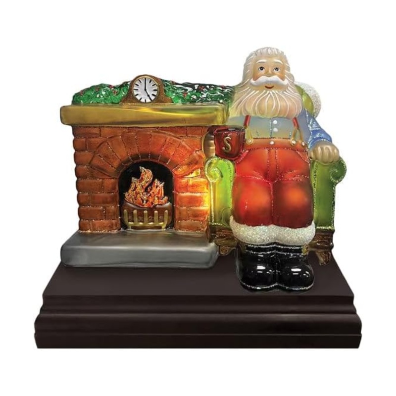 Old World Christmas Santa at Hearth Light Figurine