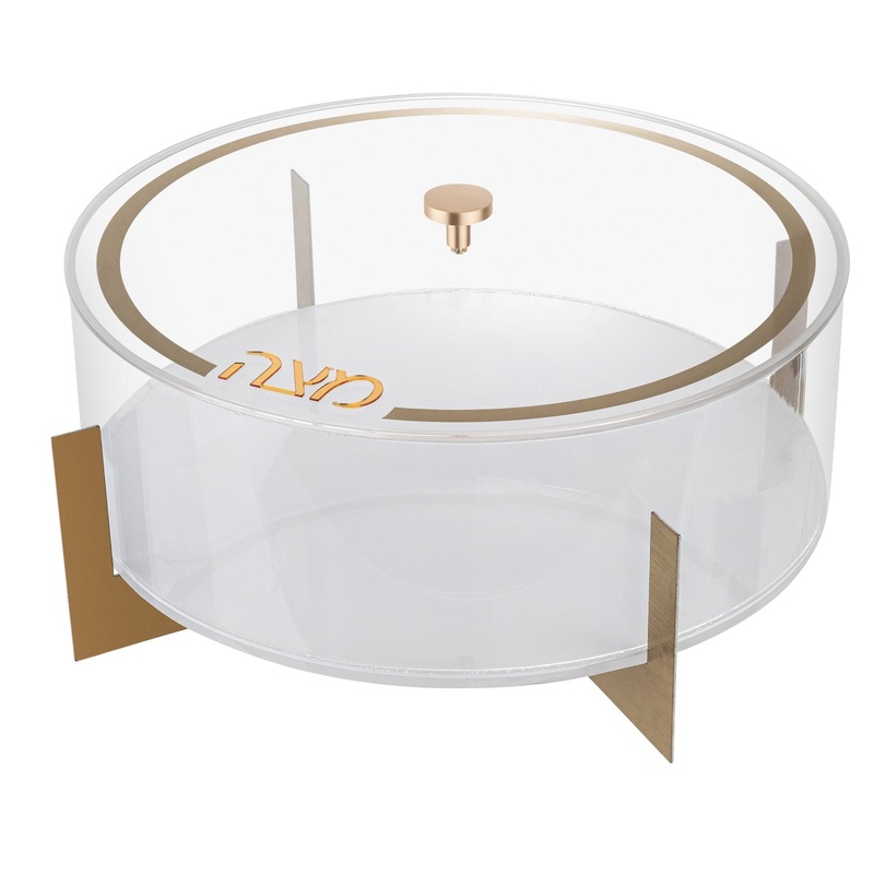 Waterdale Collection Lucite Matzah Box On stand