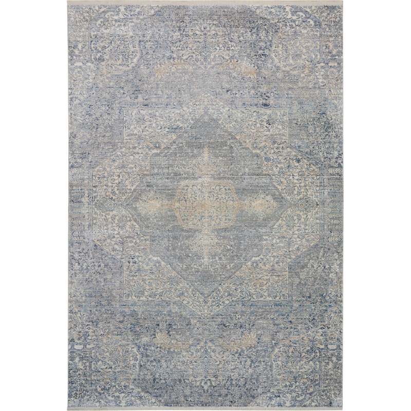Nourison Lustrous Weave 5’3″ x 7’9″ Blue/Grey Indoor Rug