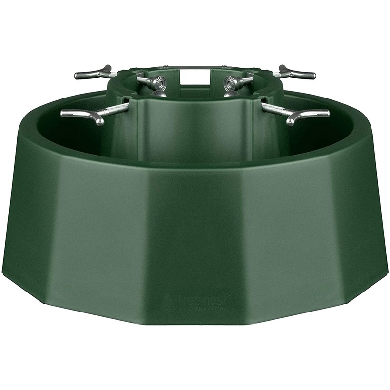 Tree Nest Medium Robust Christmas Tree Stand for Real Trees, Green
