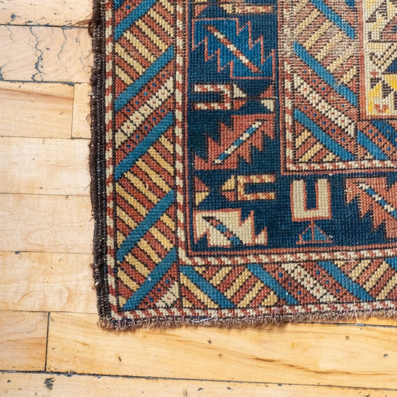 3’4″ x 4’11” Antique Caucasian Rug