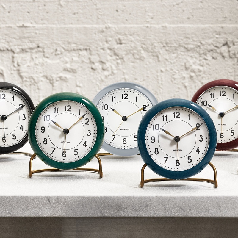 Arne Jacobsen Station Table Alarm Clock – Five Color Variants