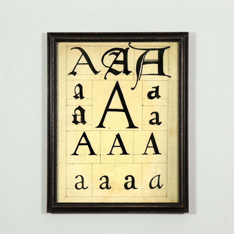 Individually framed typographical letter