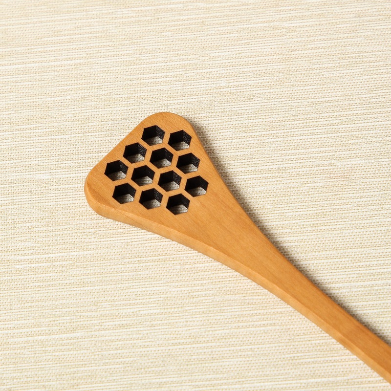 Pearwood honey spoon