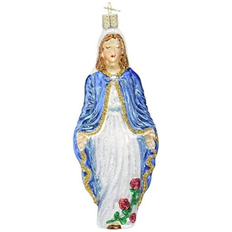 Old World Christmas Virgin Mary Glass Blown Ornament