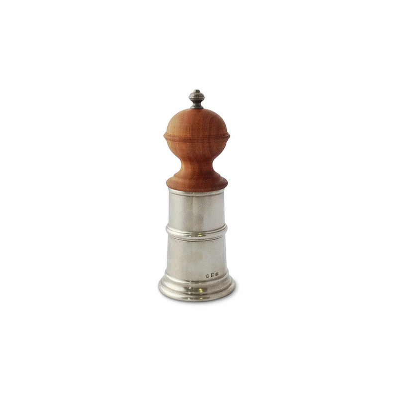 Wood & Pewter Salt Mill
