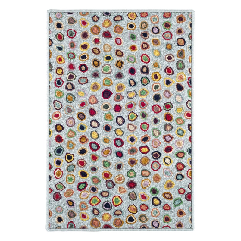 Cat’s Paw Hand Micro Hooked Wool Custom Rug | Blue
