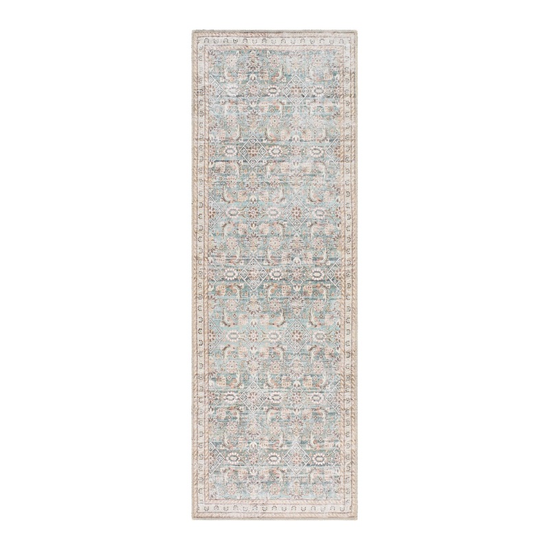 Aria Jade / Natural Washable Rug