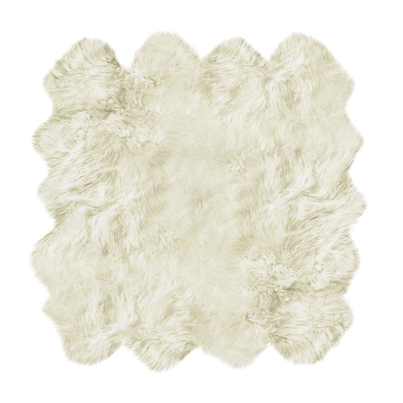 6′ X 8′ Natural New Zealand Sheepskin Area Rug