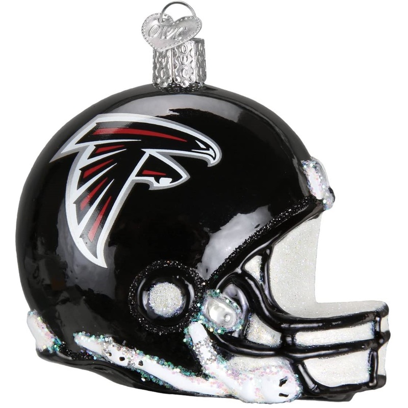 Old World Christmas Blown Glass Ornament for Christmas Tree, Atlanta Falcons Helmet