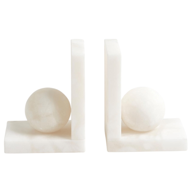 Alabaster Ball Bookend