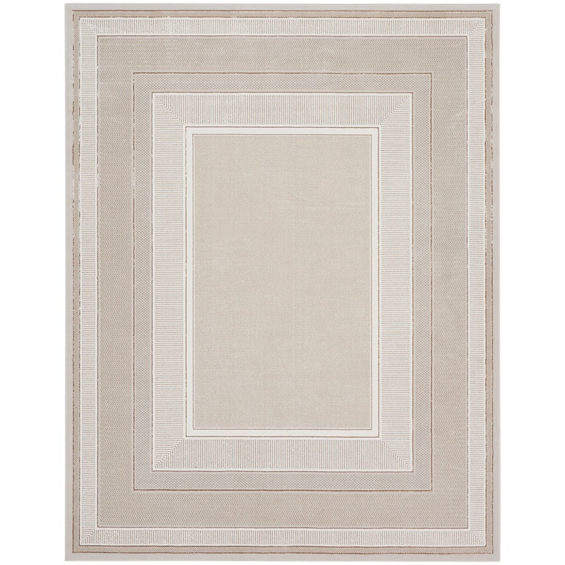 Nourison Glitz 7’10” x 9’10” Ivory Modern Indoor Rug