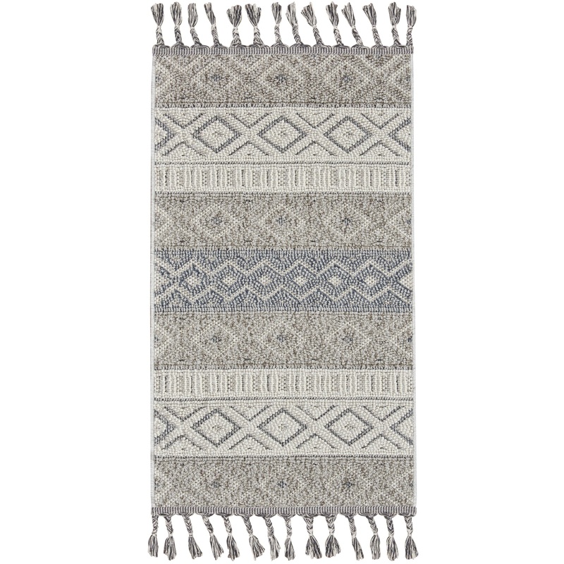 Nourison Paxton 2’2″ x 4’5″ Ivory/Slate Scandinavian Indoor Rug