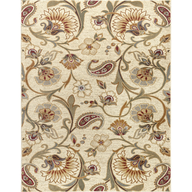 Tayse Floral Area Rug IMP77-Fairfield Transitional Pile Weave Indoor Polypropylene
