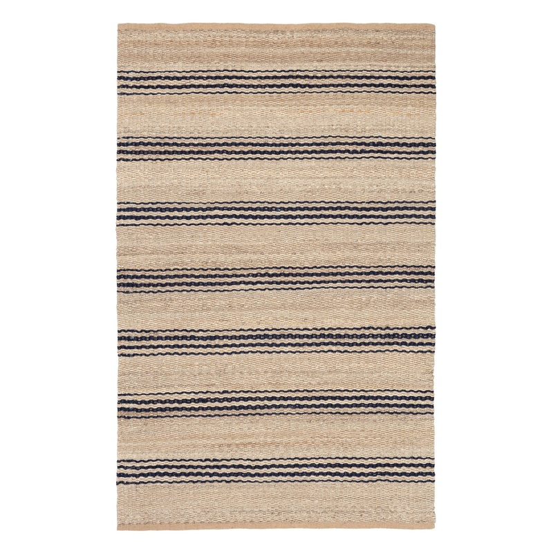 Jute Ticking Handwoven Rug | Indigo