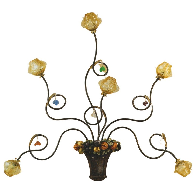 ALBA LAMP: Wall Light Sconce G9 Bulb Scavo Murano