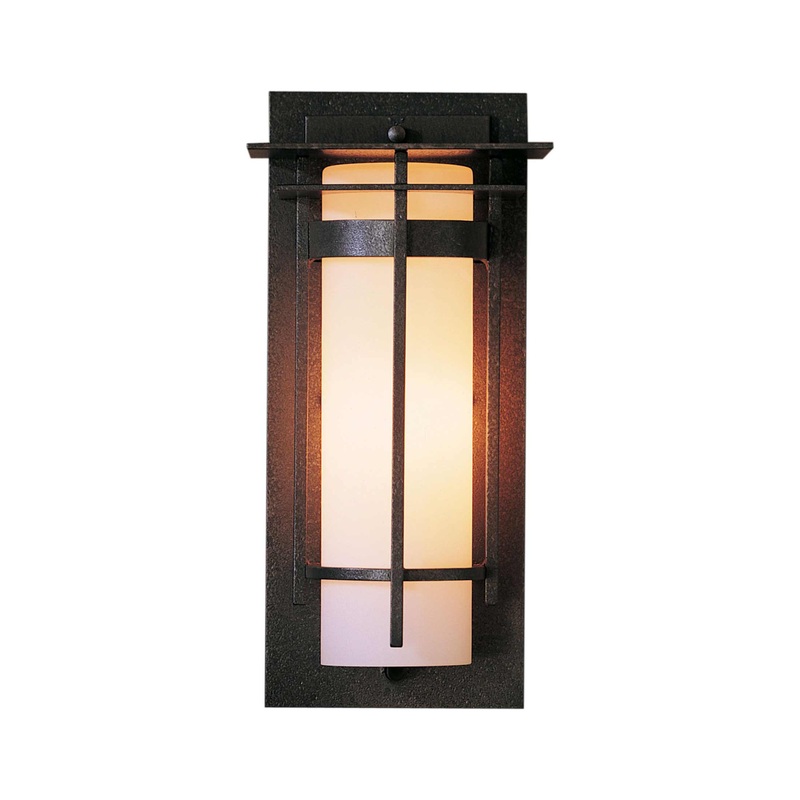 Banded Outdoor Wall Light with Top Plate